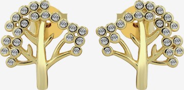 Akzent Ohrringe 'Emela, 925 Sterlingsilber, langlebig' in Gold: Vorderseite