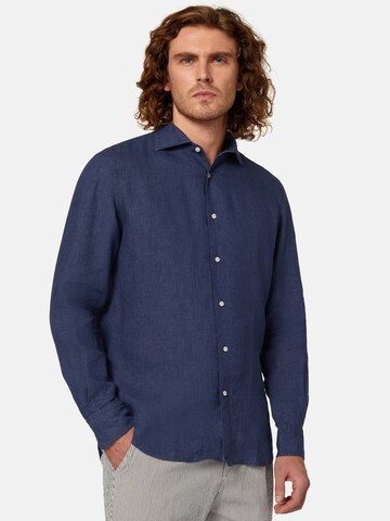 Boggi Milano Regular fit Button Up Shirt in Blue: front