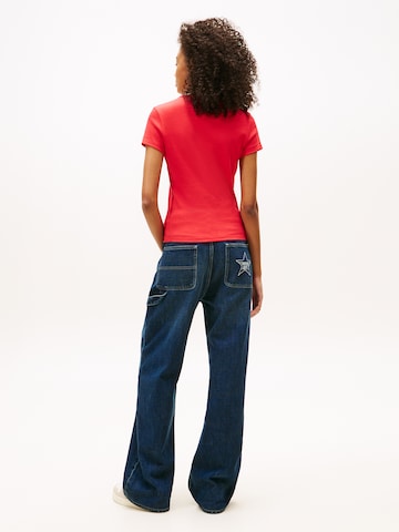 Tommy Jeans T-Shirt 'ESSENTIAL' in Rot