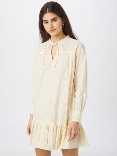 ABOUT YOU Robe d’été 'Thalisa' en jaune / blanc, Vue avec modèle