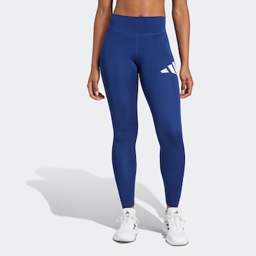 ADIDAS PERFORMANCE Skinny Workout Pants 'Essentials' in Blue: front