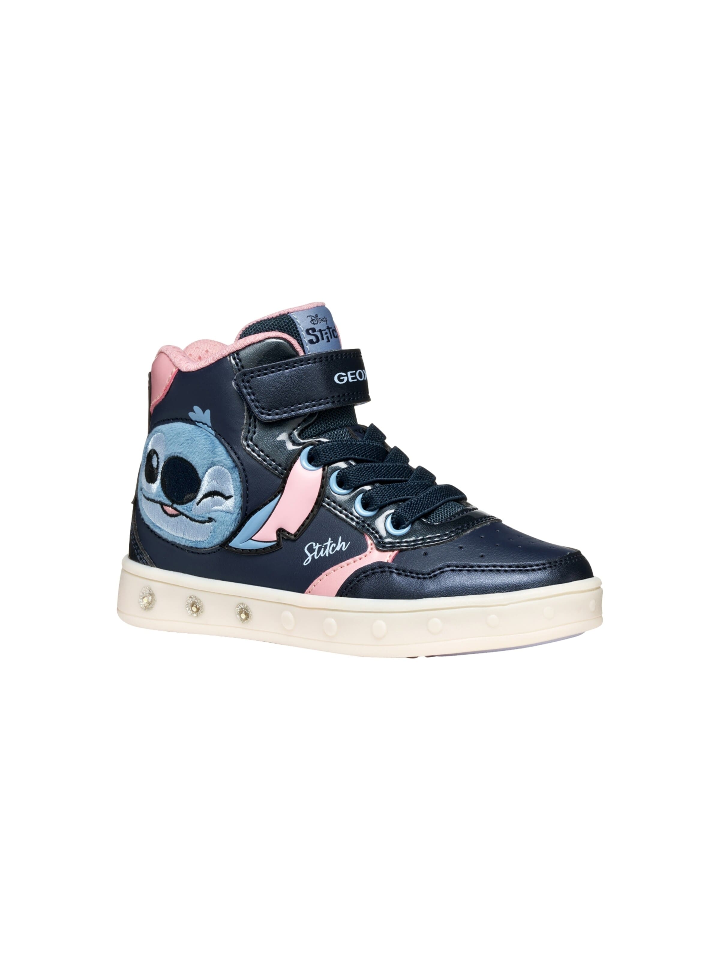 Baskets 'Hohe Sneaker mit Klettverschluss für Kinder „Skylin Girl“ von Synt.Lea+Pea' GEOX en bleu