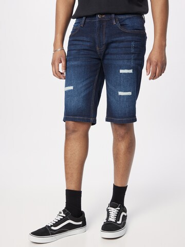 INDICODE JEANS Regular Jeans 'Kaden Holes' in Blauw: voorkant