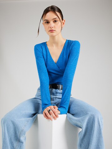 PIECES Shirt 'LINA' in Blue: front