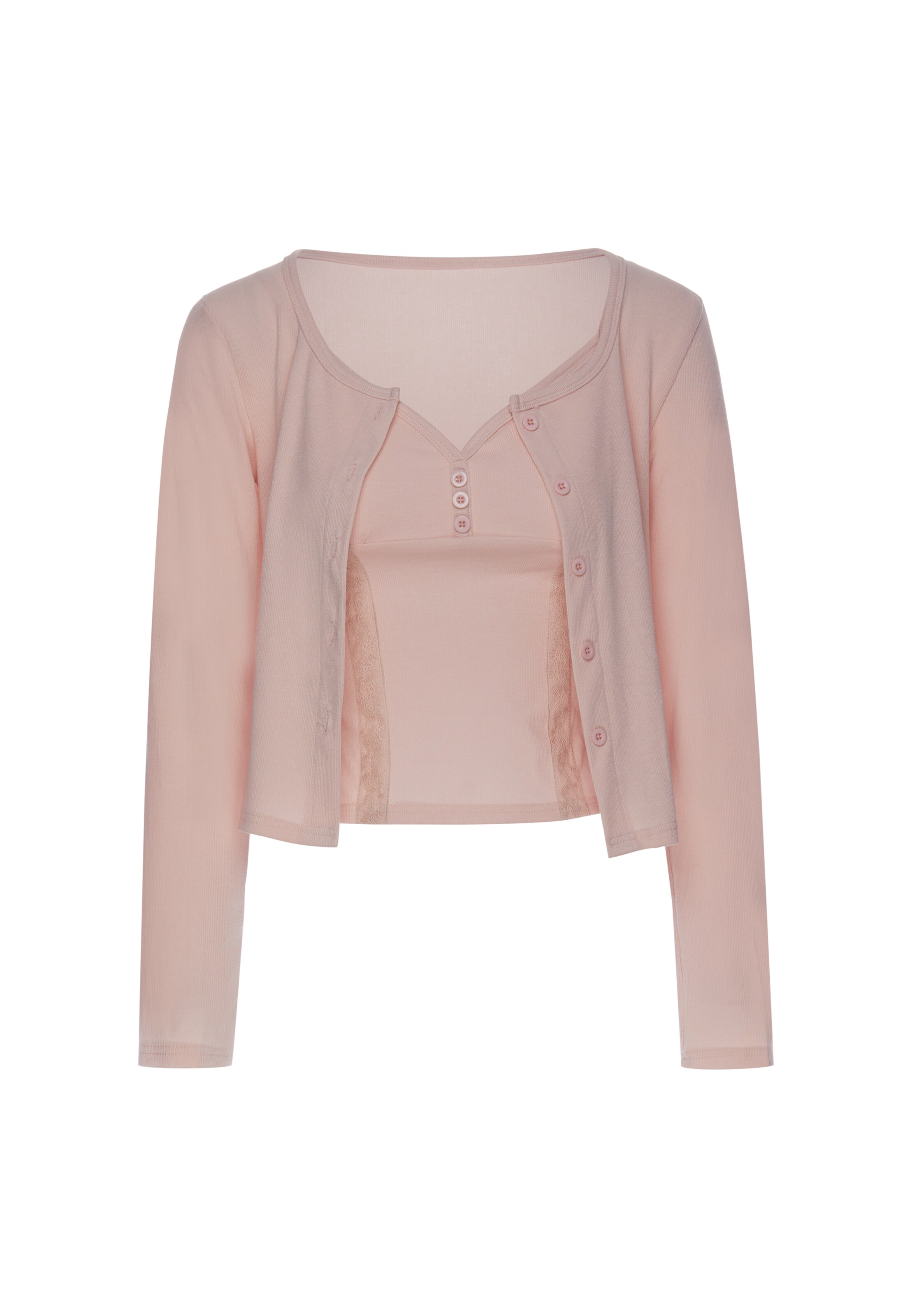 usha BLACK LABEL - Casaco de malha em rosa: frente