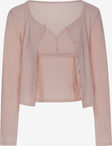 usha BLACK LABEL - Casaco de malha em rosa: frente