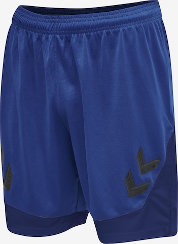 Hummel Regular Workout Pants 'Lead Poly' in Blue
