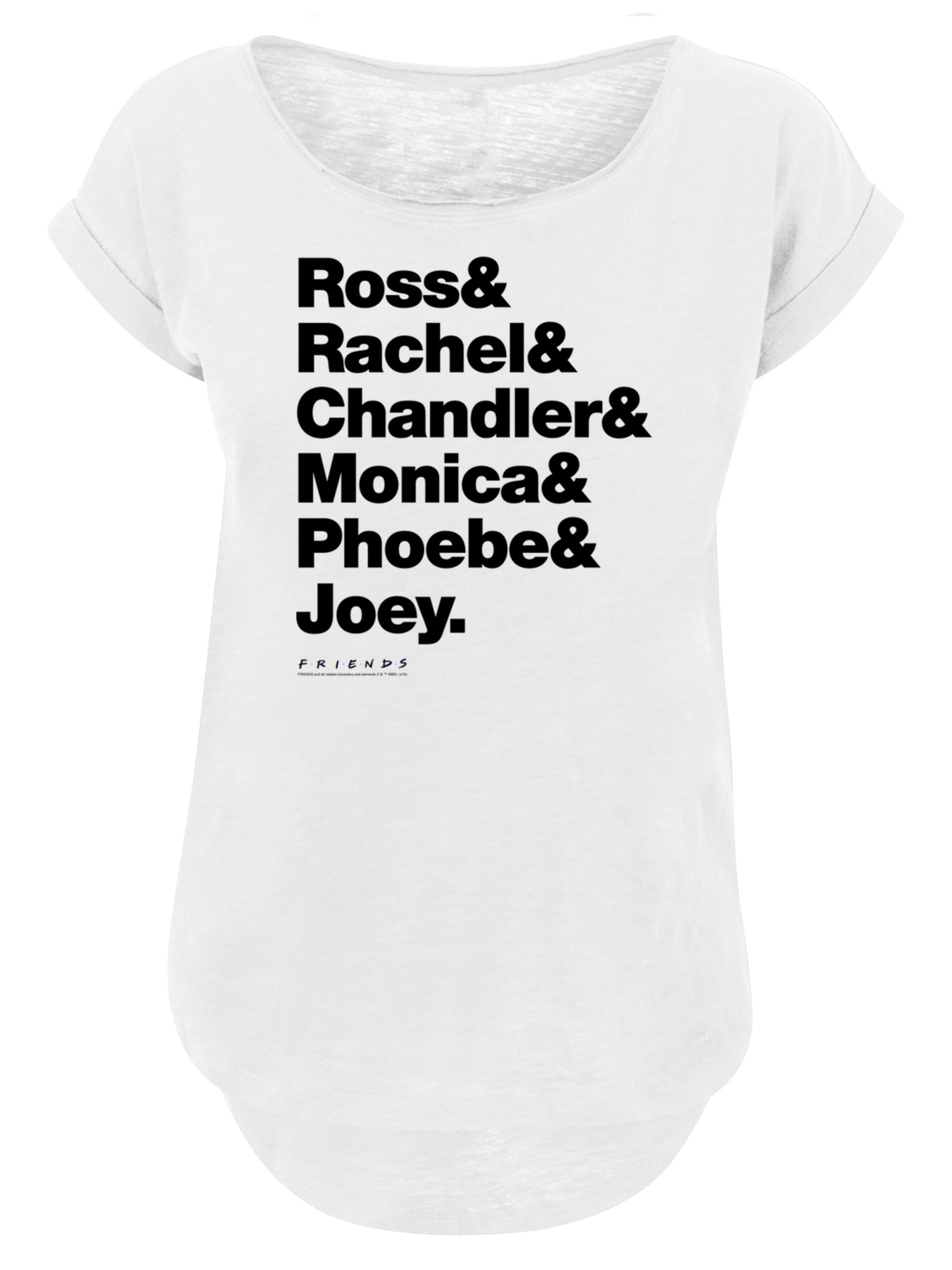 F4NT4STIC Shirt 'Friends First Names' in Wit: voorkant