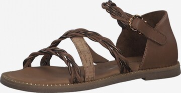 TAMARIS Sandalen met riem in Bruin: voorkant