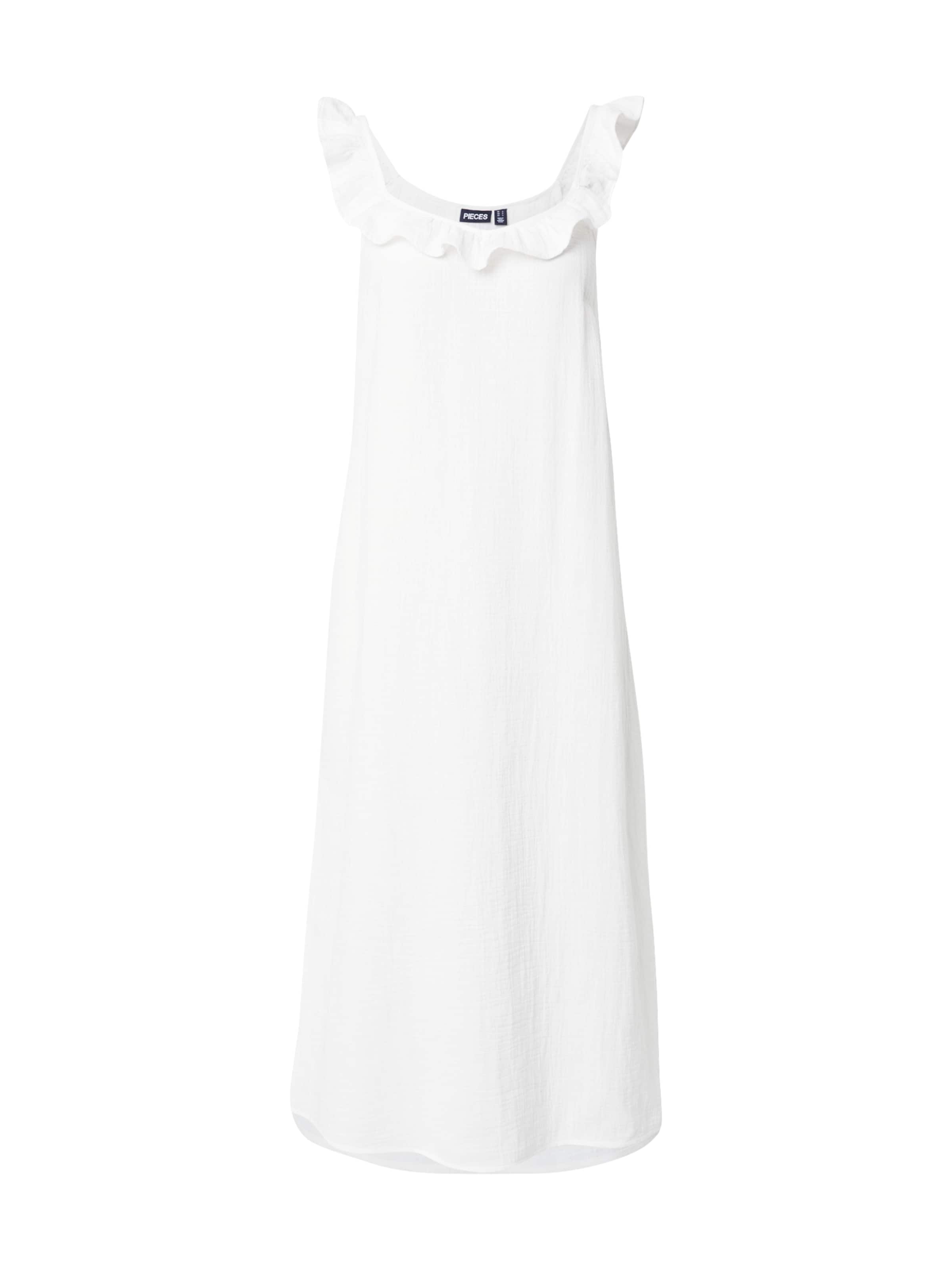 PIECES Kjole 'PCSastina' i hvid: forside