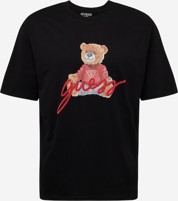 Maglietta 'Bear' di GUESS in nero: frontale