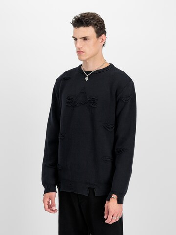 ALPHA INDUSTRIES Majica | črna barva: sprednja stran