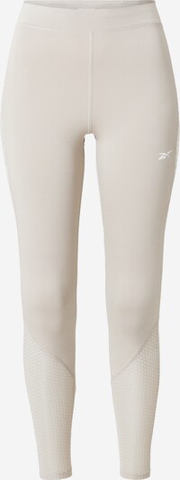 Sportinės kelnės iš Reebok, spalva – rusvai pilka / balta, Prekių apžvalga