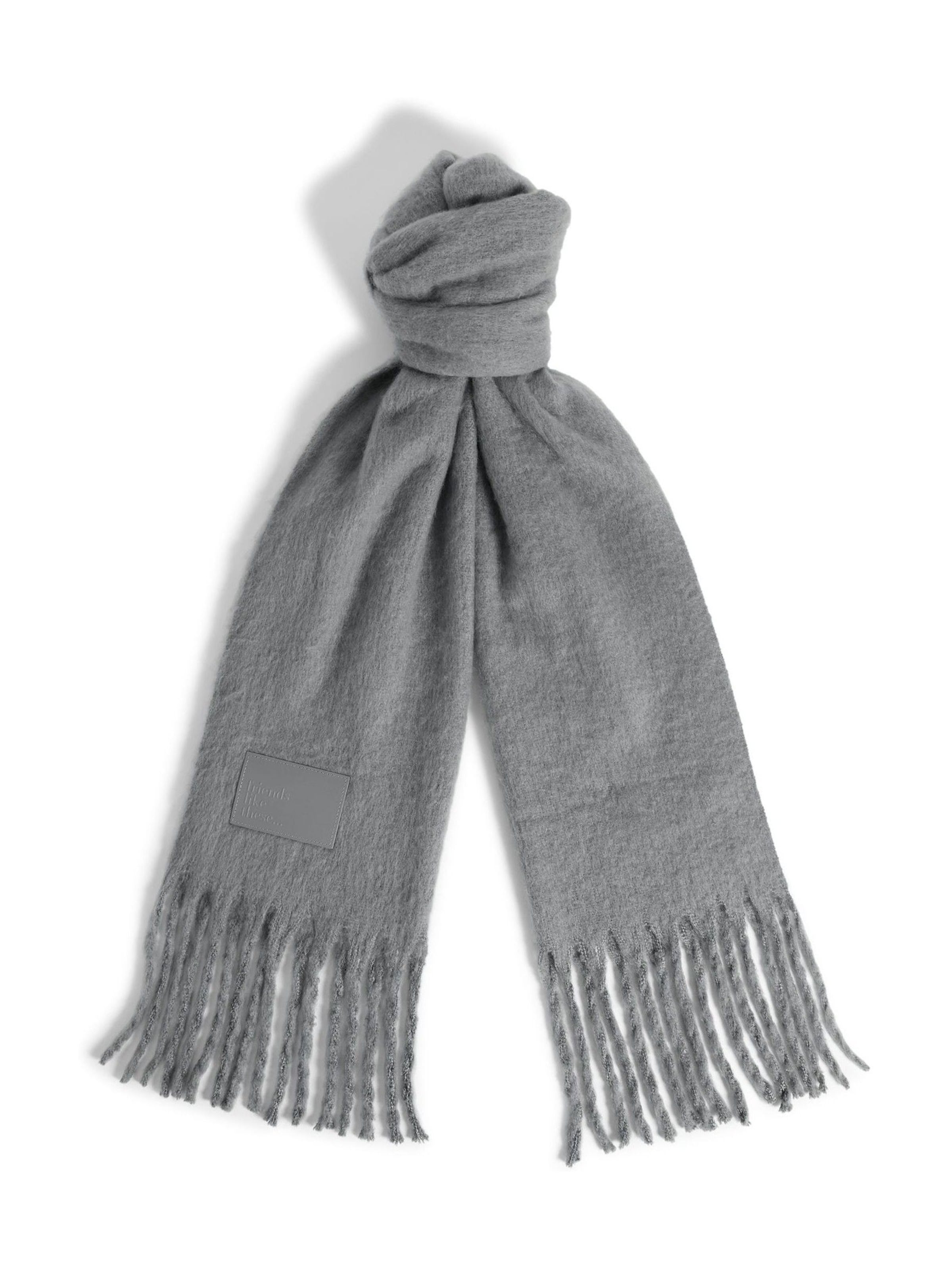 Friends Like These Scarf in Grey: front