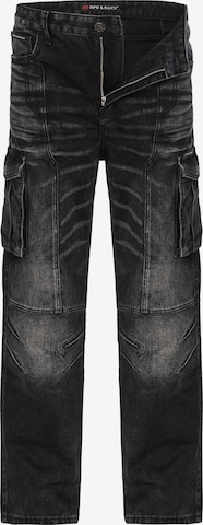 CIPO & BAXX Loosefit Jeanshose 'CD897', Over Size, Loose Fit, Dirty in Schwarz: Vorderseite