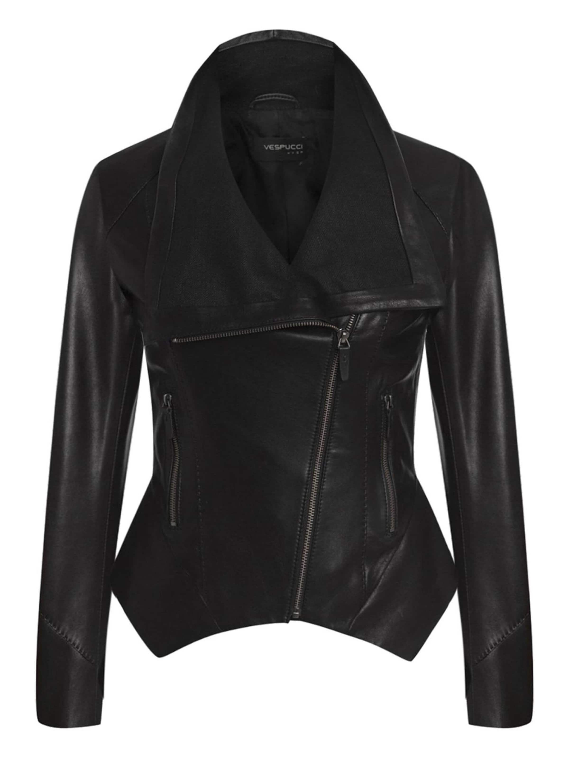 VESPUCCI BY VSP Winterjacke 'Ella' in Schwarz: Vorderseite