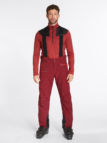 ZIENER Regular Workout Pants 'Tronador' in Red: front