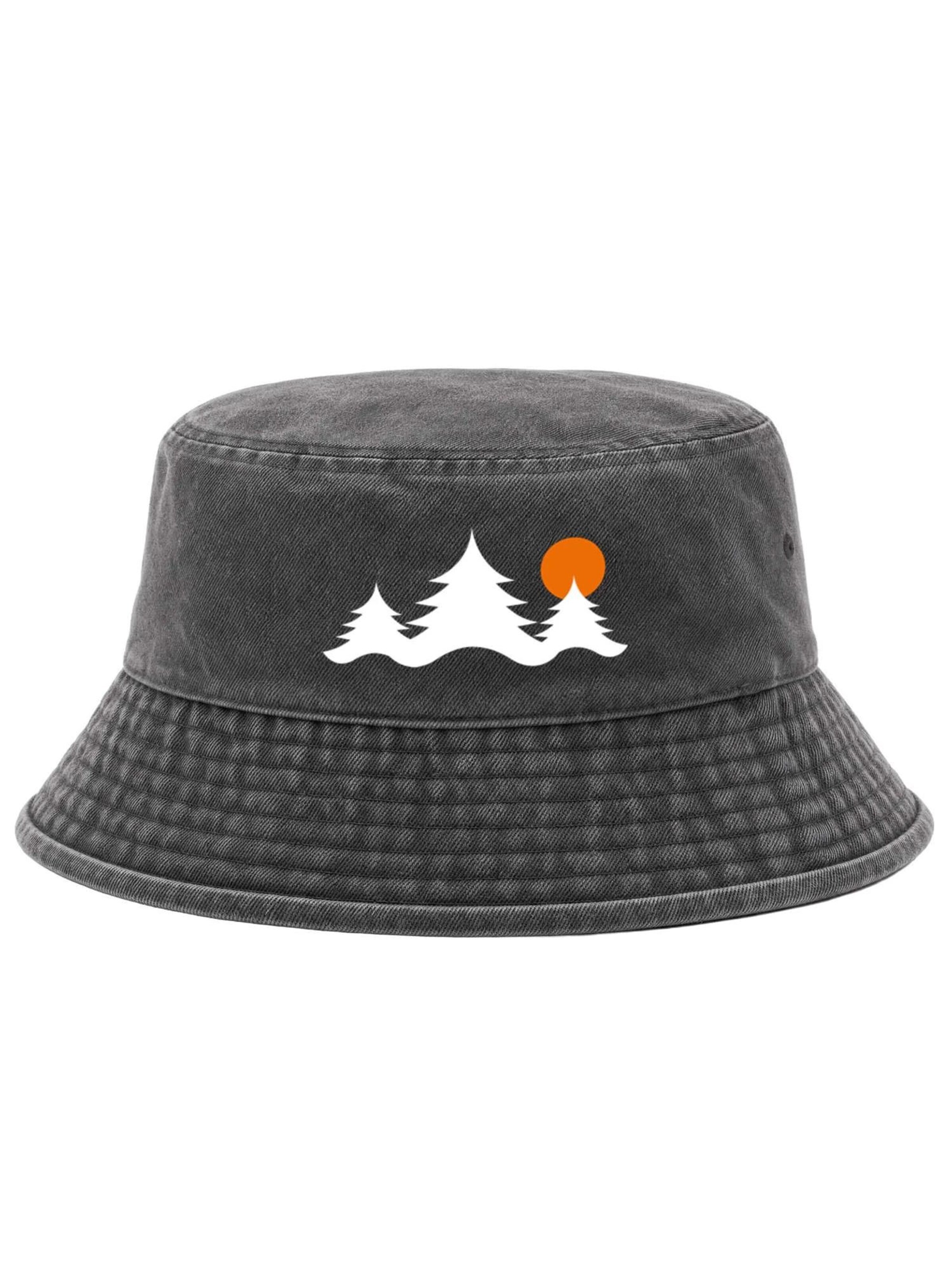 Neverless Hat 'Bäume' in Black: front