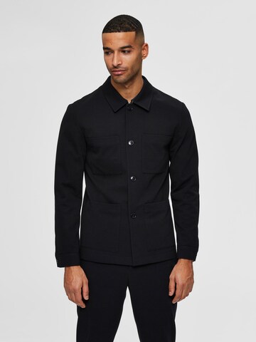 Regular fit Geacă de primăvară-toamnă de la SELECTED HOMME pe negru: față