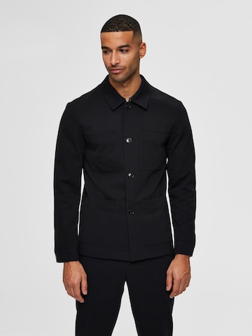 SELECTED HOMME Regular fit Between-Season Jacket in Black: front