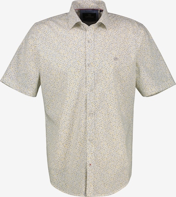 LERROS Regular Fit Halbarmhemd, sommerlich gemustert in Weiß: Vorderseite