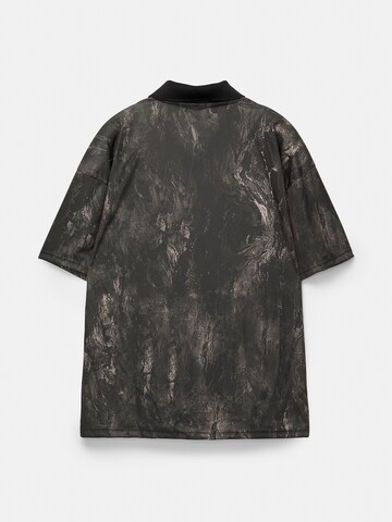 Pull&Bear Shirt 'STWD ALPHA SQUARE SPORTS' in Brown