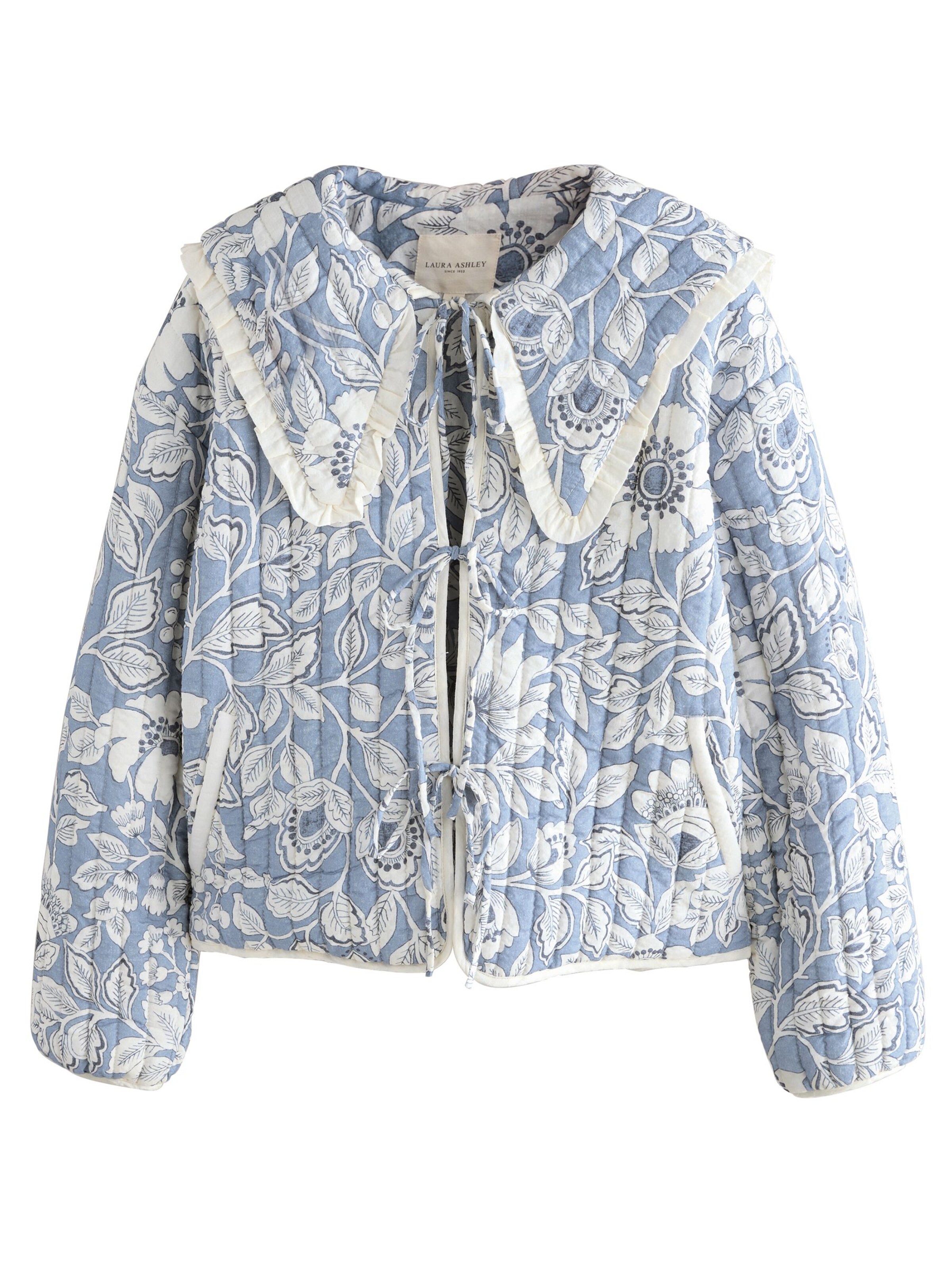 LAURA ASHLEY Tussenjas in Blauw: voorkant