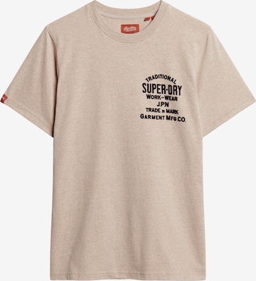 T-Shirt Superdry en beige : devant