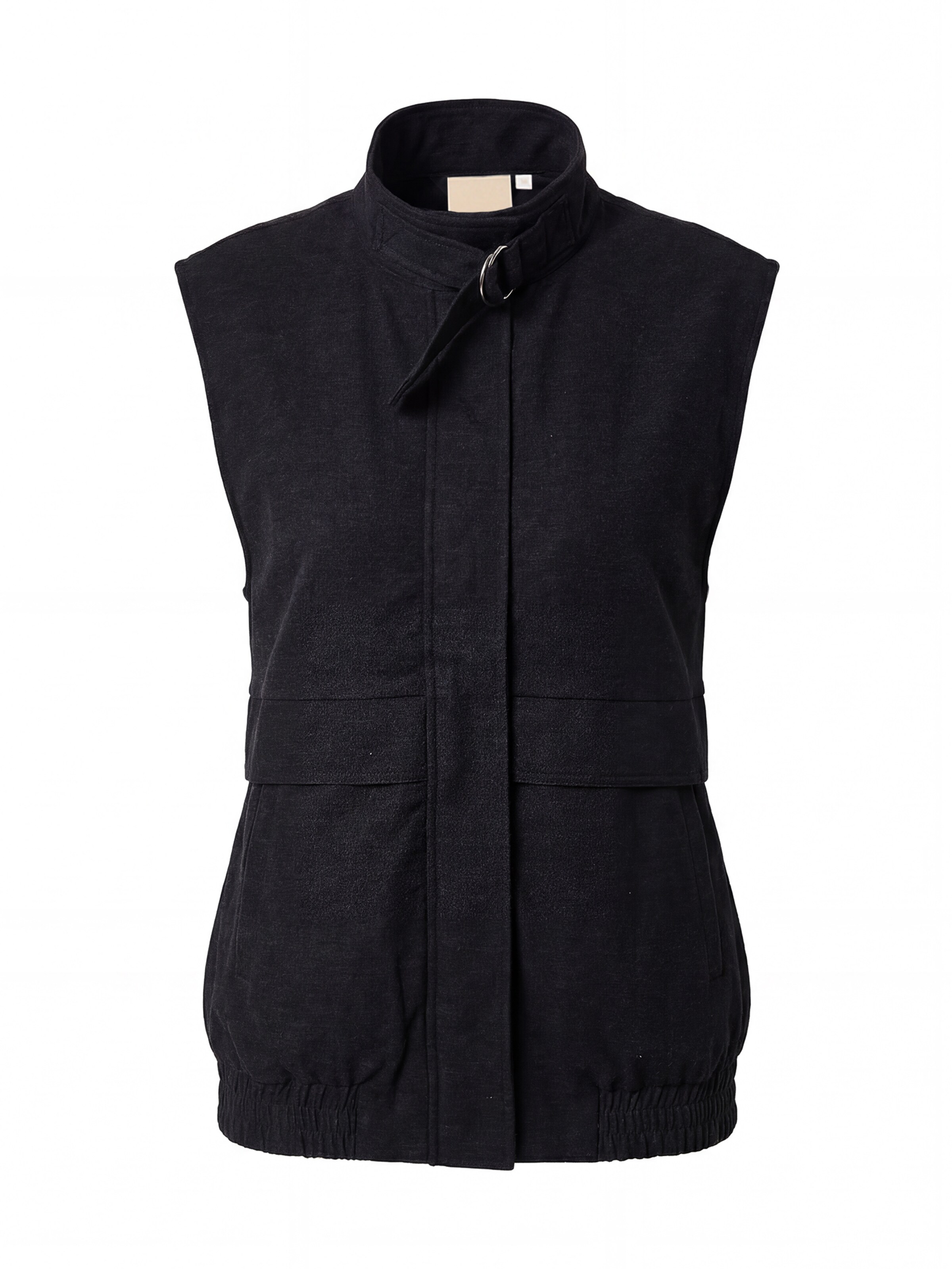 Peppercorn Bodywarmer 'Tosca' in Zwart: voorkant