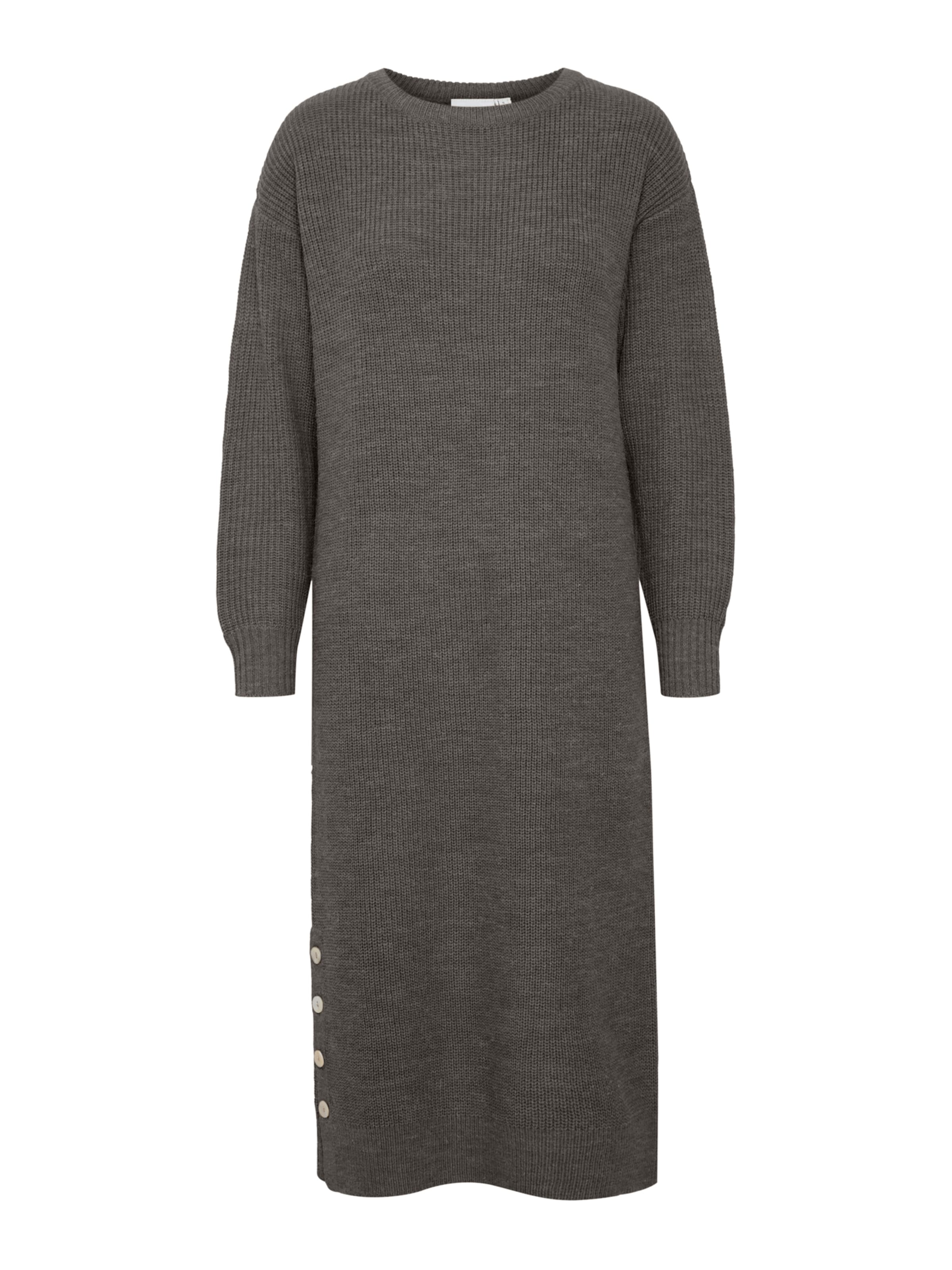 ICHI Knitted dress 'NOVO' in Grey: front