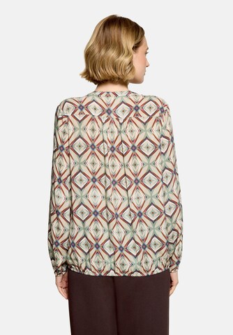 Cartoon Casual-Bluse mit Muster in Beige