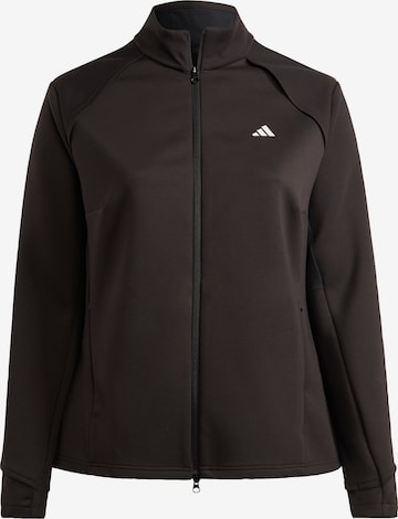 ADIDAS PERFORMANCE Athletic Jacket in Black: front