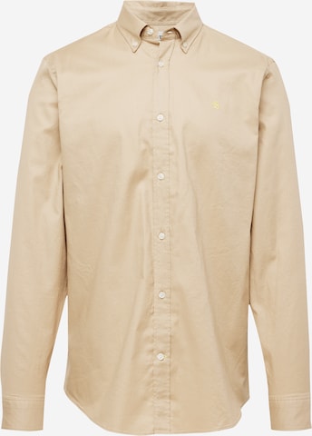 SCOTCH & SODA - Ajuste regular Camisa 'Essential' en marrón: frente