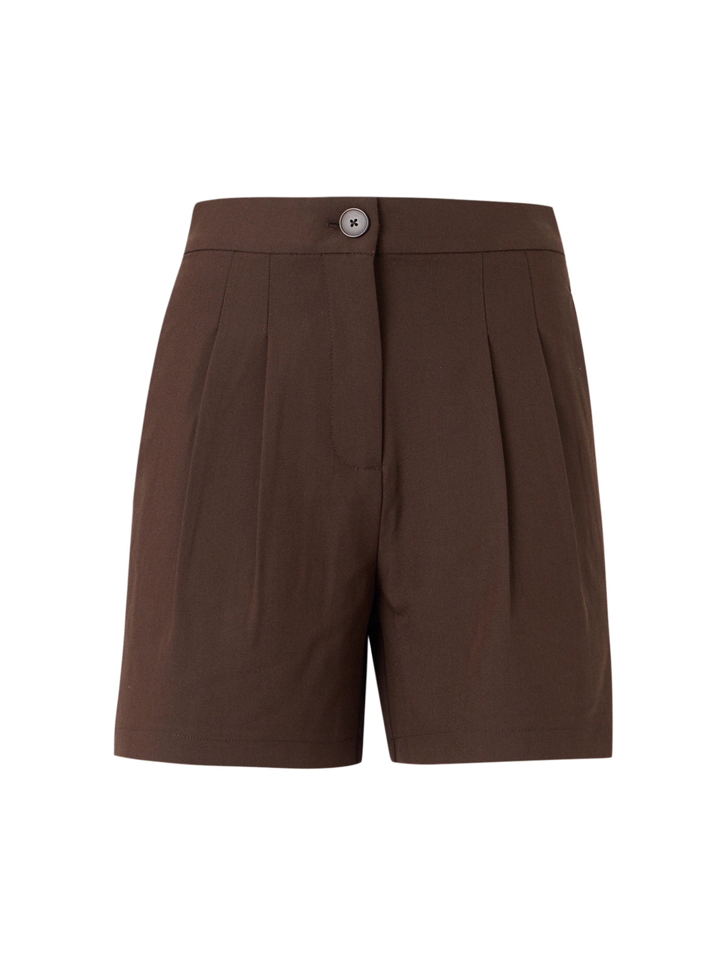 PIECES - regular Pantalón plisado 'PCBosella' en marrón: frente