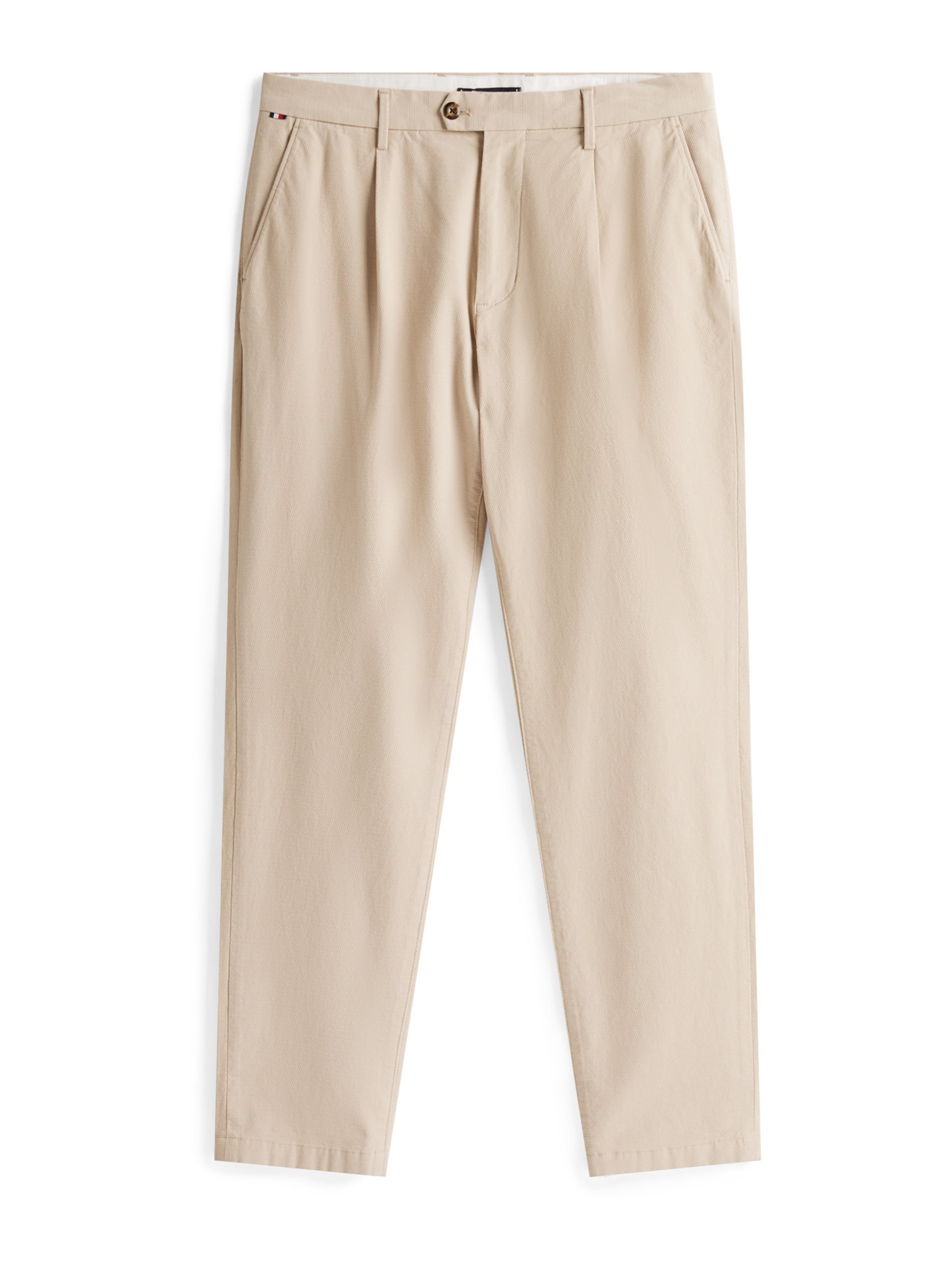 TOMMY HILFIGER Štandardný strih Plisované nohavice 'HARLEM' - Zelená: predná strana