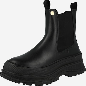 Barbour Chelsea Boots 'Strada' in Black: front