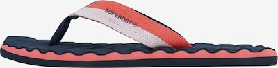 Superdry Zehentrenner in marine / lachs / weiß, Produktansicht