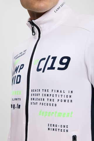 CAMP DAVID Zip-Up Hoodie in White