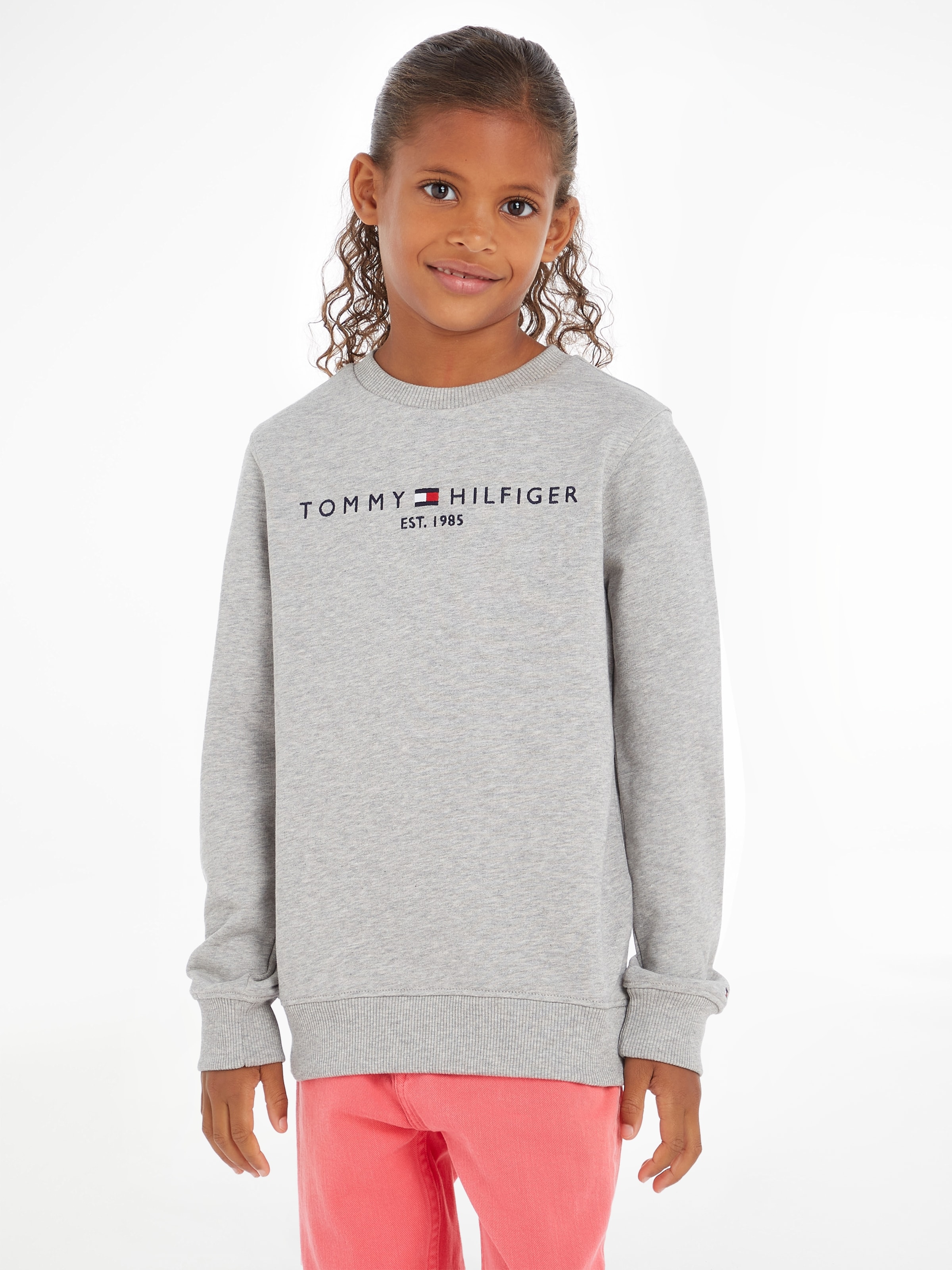 TOMMY HILFIGER Sweatshirt in Mottled Grey ABOUT YOU