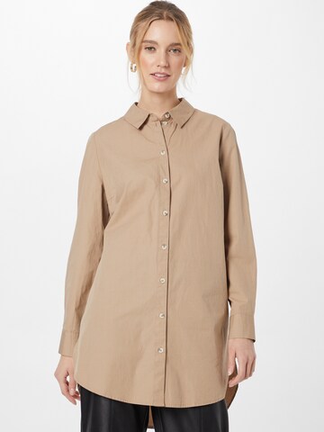 PIECES Bluse 'NOMA' in Braun: front
