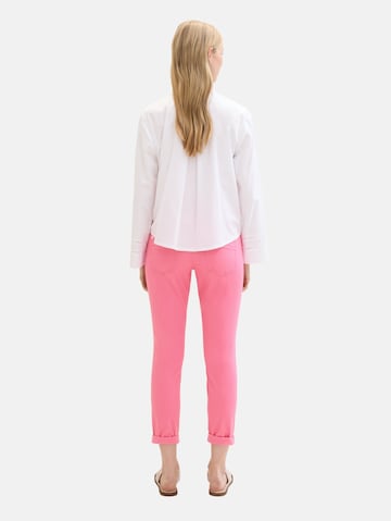 TOM TAILOR Slimfit Broek in Roze