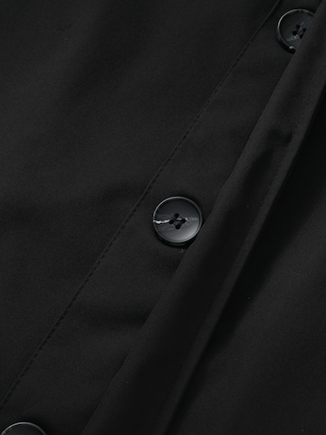 ALLTHEMEN Between-Seasons Coat 'Hauch' in Black
