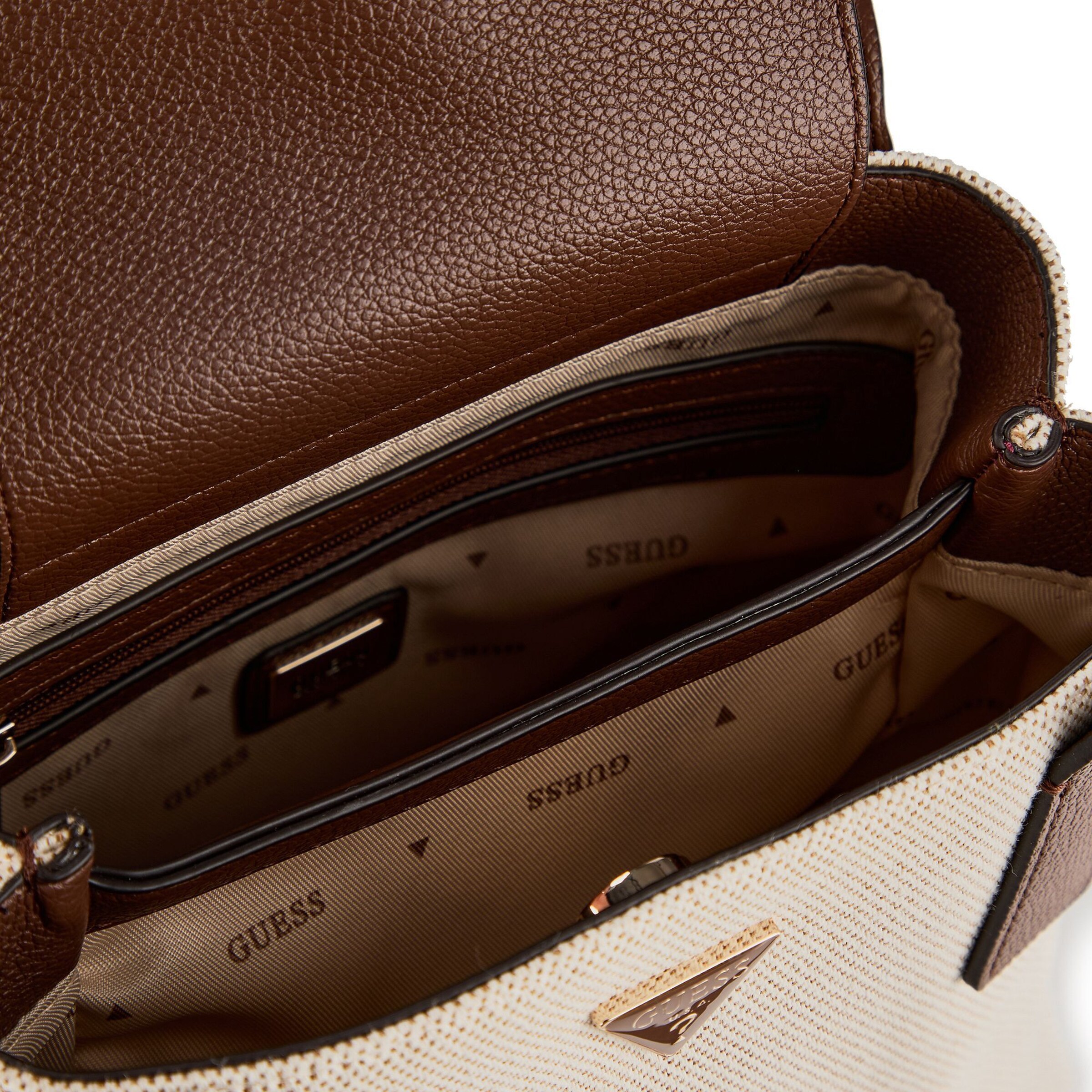 Sac bandoulière 'Alice' GUESS en beige