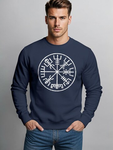 Neverless Sweatshirt 'Vegvisir 1'‌‌‌‌‌‌‌‌‌‌ in Blau