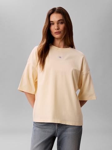 Calvin Klein Jeans Regular T-Shirt in Gelb: Vorderseite