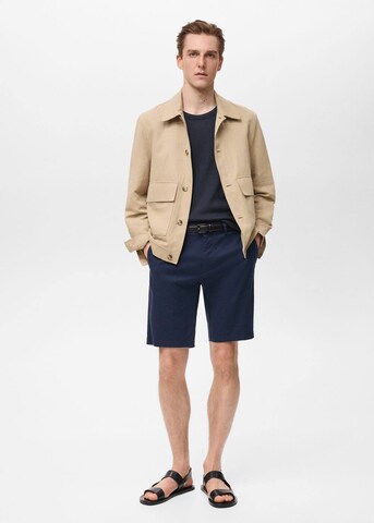 MANGO MAN Slimfit Shorts 'Gracia' in Blau