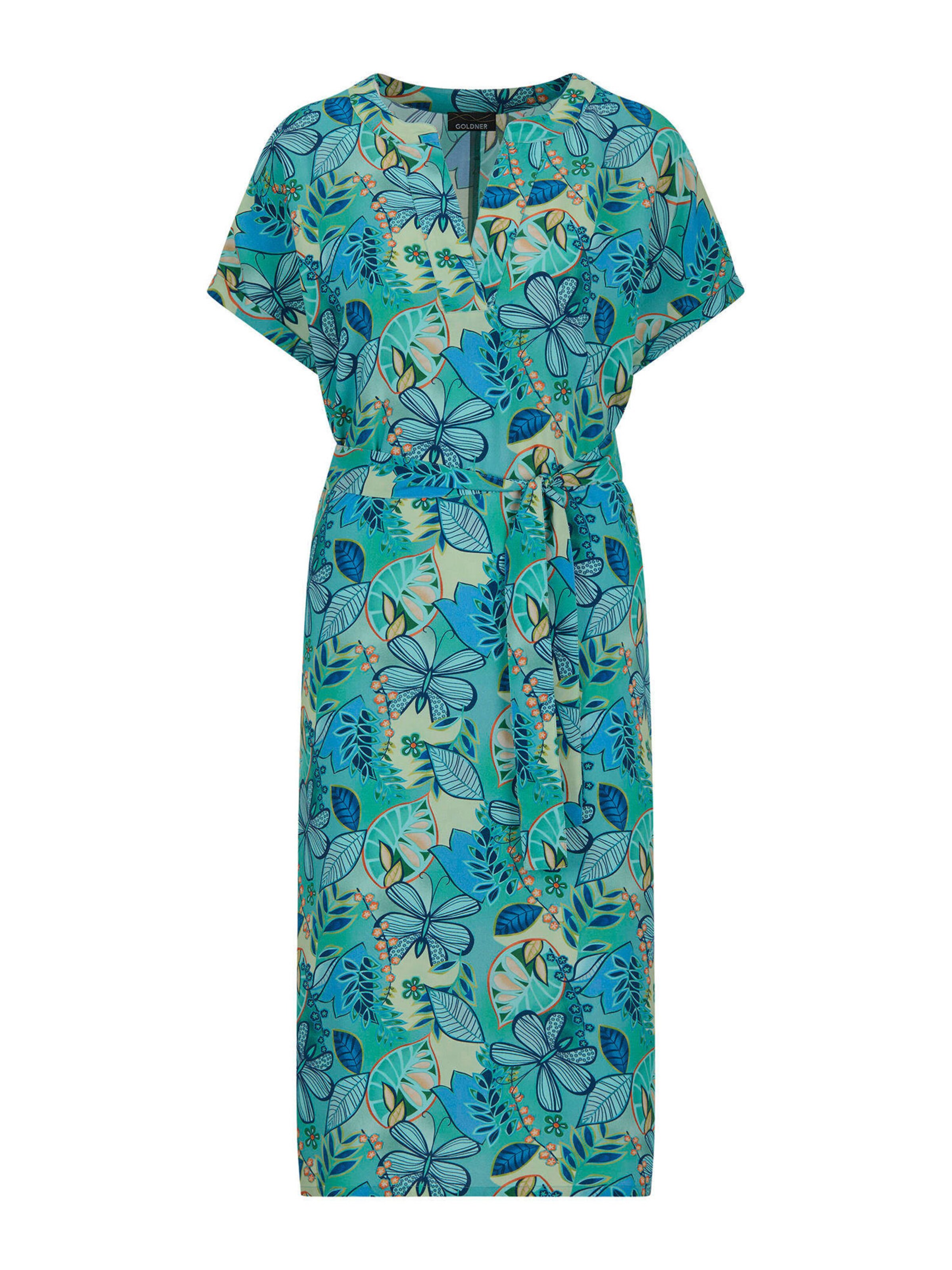 Goldner Kleid in grün / petrol, Produktansicht