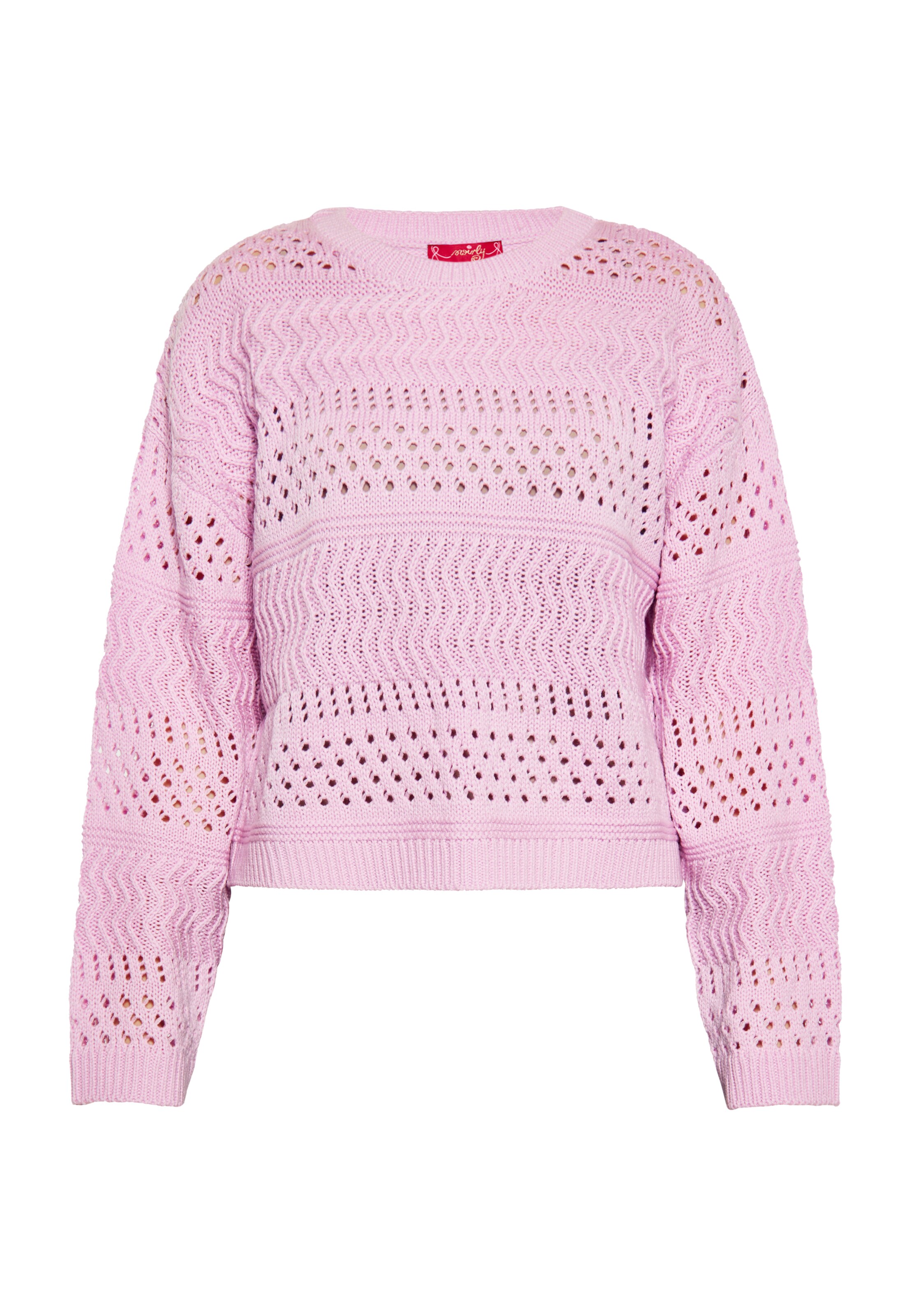swirly Свитер в Ярко-розовый: спереди