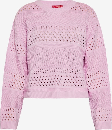 rožinė swirly Megztinis: priekis