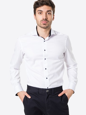 balta ETERNA Priglundantis modelis Marškiniai: priekis